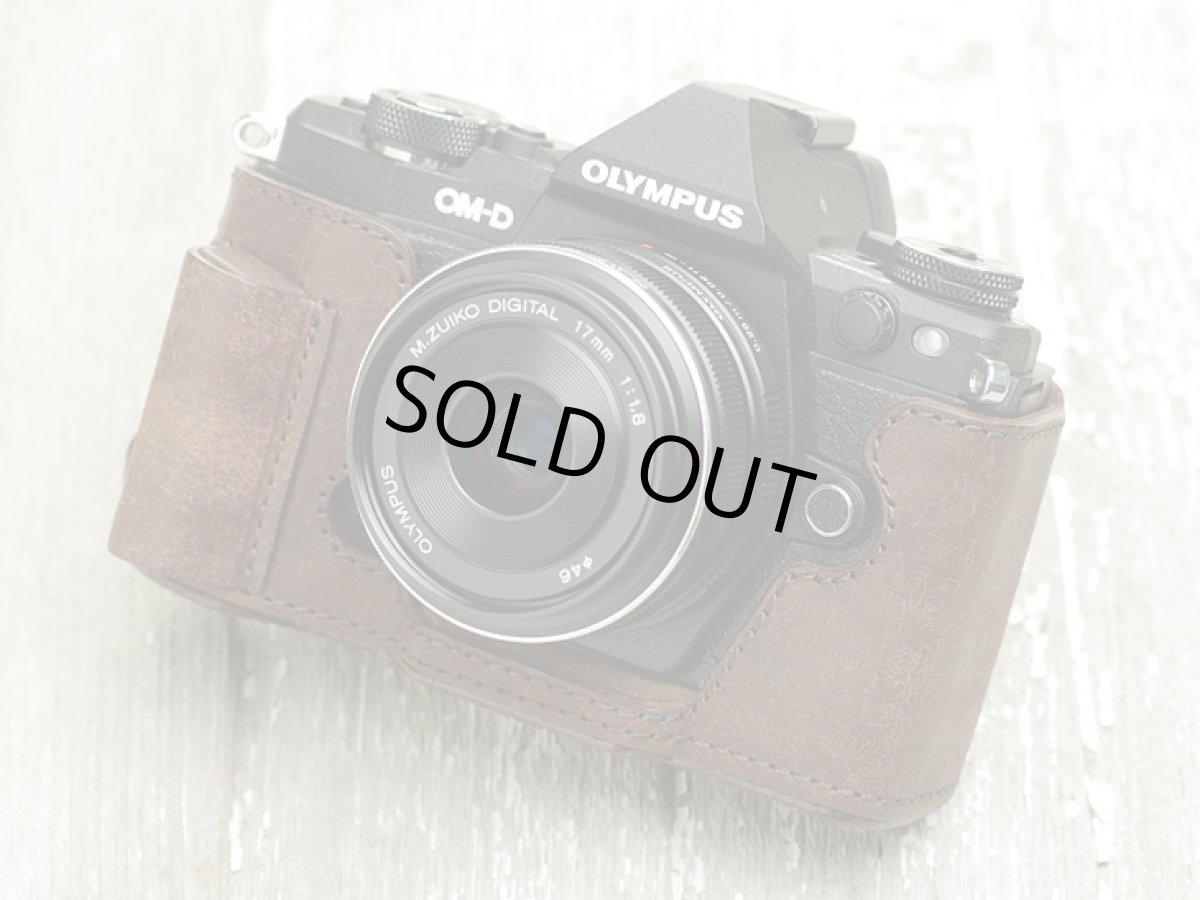 Photo1: Leather Camera Body Suit [for OLYMPUS OM-D E-M5 MarkII] (1)