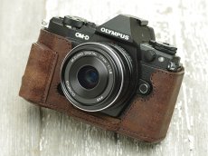 Photo1: Leather Camera Body Suit [for OLYMPUS OM-D E-M5 MarkII] (1)