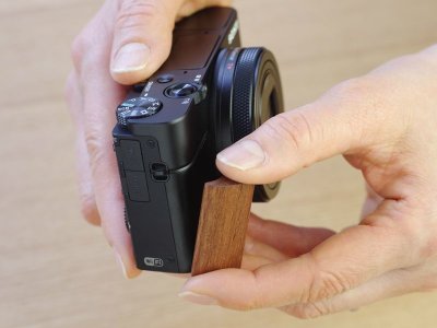 Photo3: Wood Grip for the RX100 Series