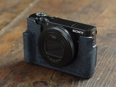 Photo1: Leather Camera Body Suit [for SONY RX100M6] (1)