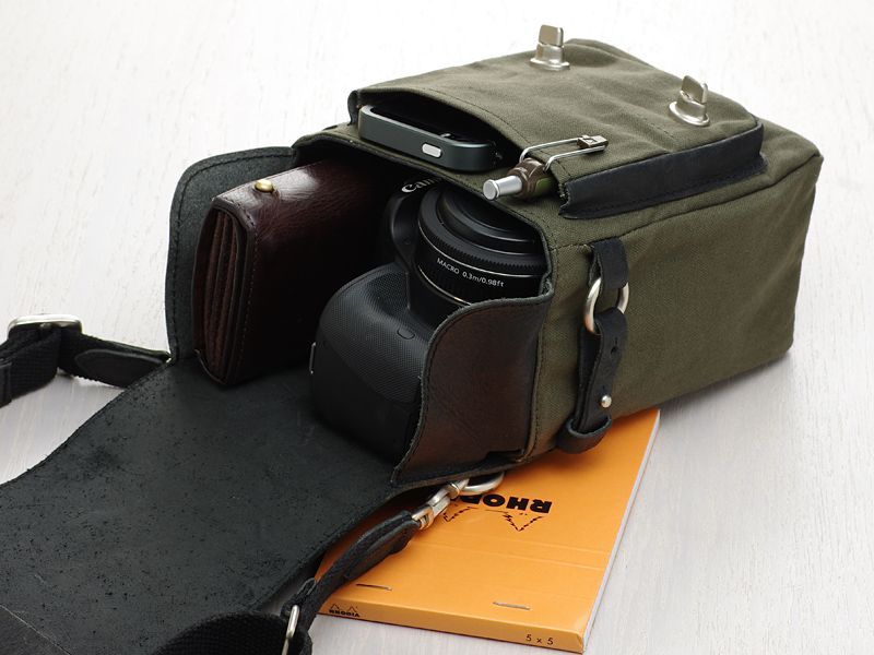 small canvas camera bag